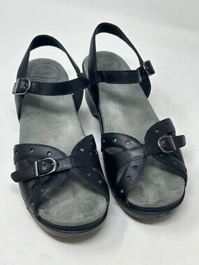 Dansko Sissy Black Sandal Size 38